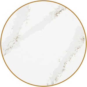 Ocean Sunset quartz slab inventory selection featuring warm coastal tones with flowing veining and a soft, natural finish