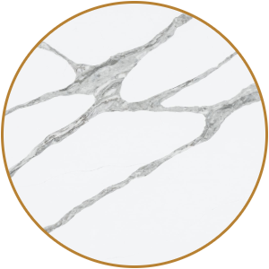 Calacatta Bella quartz slab inventory selection featuring bright white surfaces with elegant gray veining